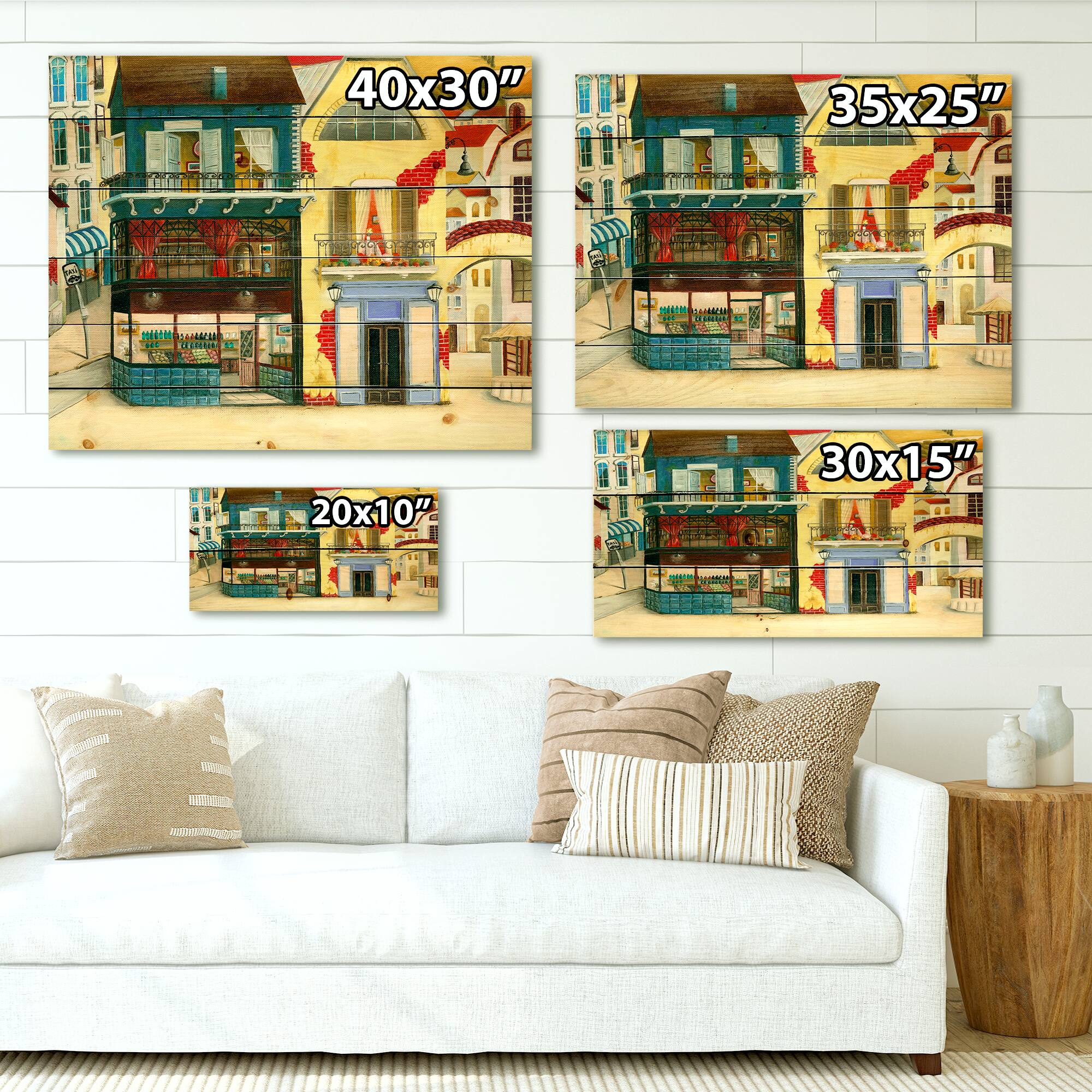 Designart - The Facade of The Buildings In A Cozy Streets